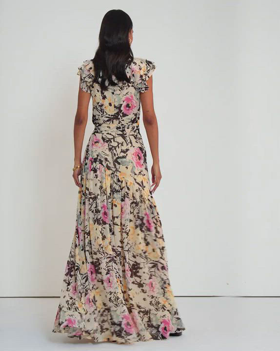 ラルフローレン★Ruffle-Trim llic Chiffon Gown Ruffle-Trim Metallic Chiffon Gown | Ralph Lauren