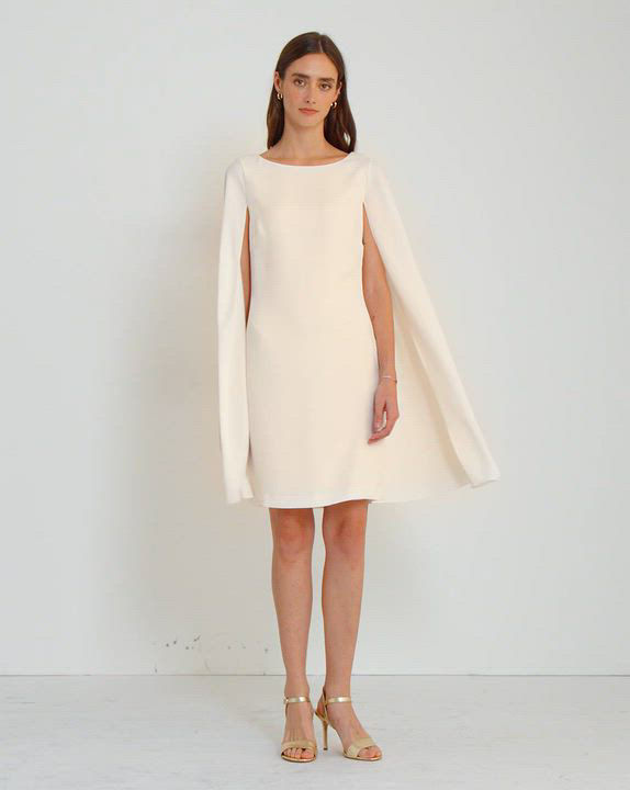 Ralph Lauren Cape Georgette Cocktail Dress | Bloomingdale's