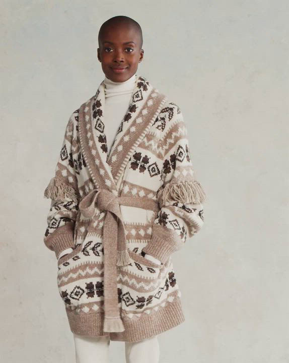 Ralph Lauren Intarsia Belted Cardigan | Bloomingdale's