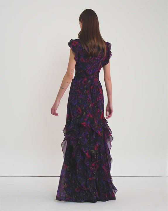 即発☆Ralph Lauren Ruffle-Trim Jersey Gown Ruffle-Trim Jersey Gown for Women | Ralph Lauren® UY