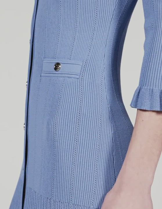 Sandro Lilwenn Mixed Ribbed Knit Midi Dress | Bloomingdale's Women