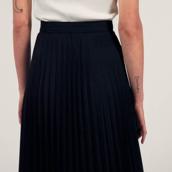 【SANDRO】Souvenir Skirt Sandro Souvenir Pleated Midi Skirt | Neiman Marcus