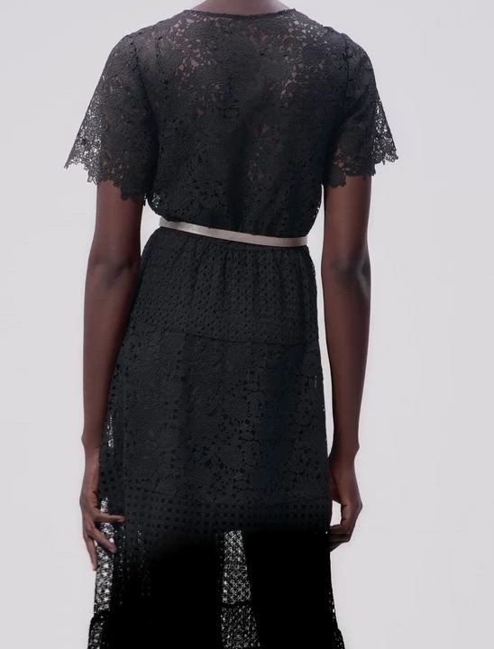 lace black corset dress Miss Circle Women's Freddie Black Lace Satin Maxi Corset Dress