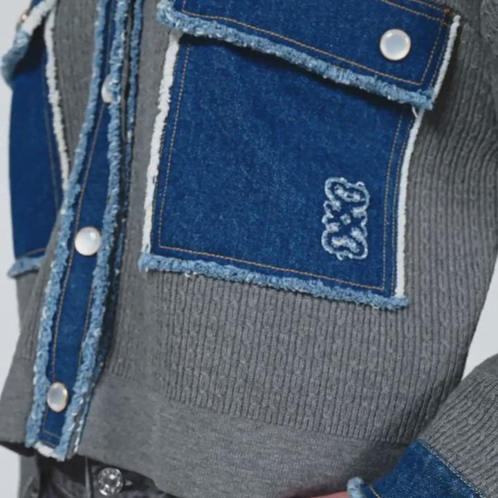 Sandro John Mixed Media Cardigan | Bloomingdale's Women