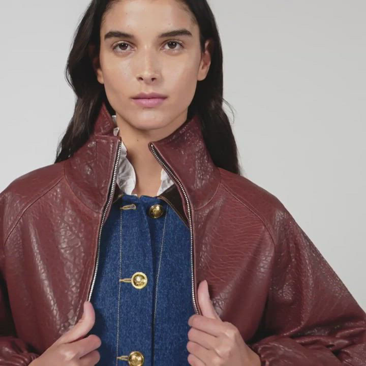【SANDRO】Jordan Leather Jacket Sandro Jordan Leather Jacket | Bloomingdale's