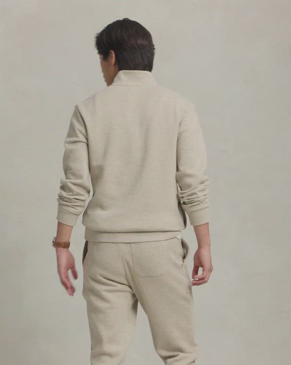 Polo Ralph Lauren Double Knit Mesh Quarter Zip Pullover