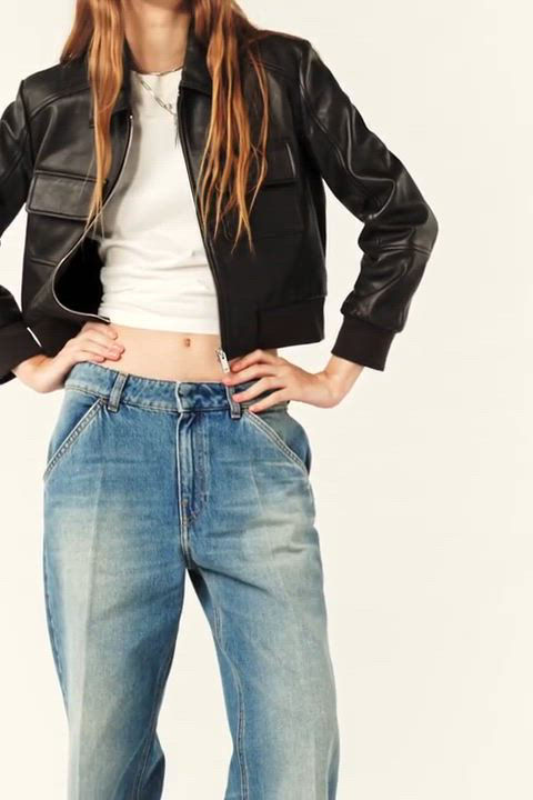 ba&sh ブラック ジャケット ba&sh Utica Leather Jacket | Bloomingdale's