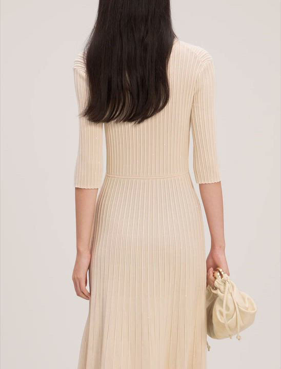 Maje Sequin Embellished Knit Midi Dress | Bloomingdale's Women