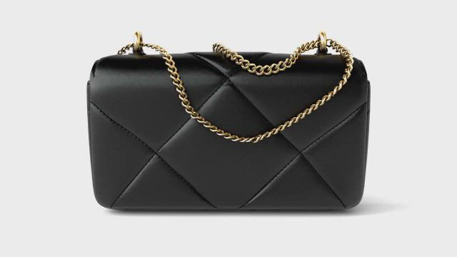 Mini Kira Diamond Quilted Leather Flap Bag