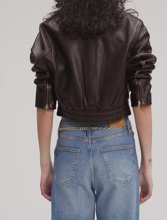 Maje Vintage Leather Jacket | Bloomingdale's Women