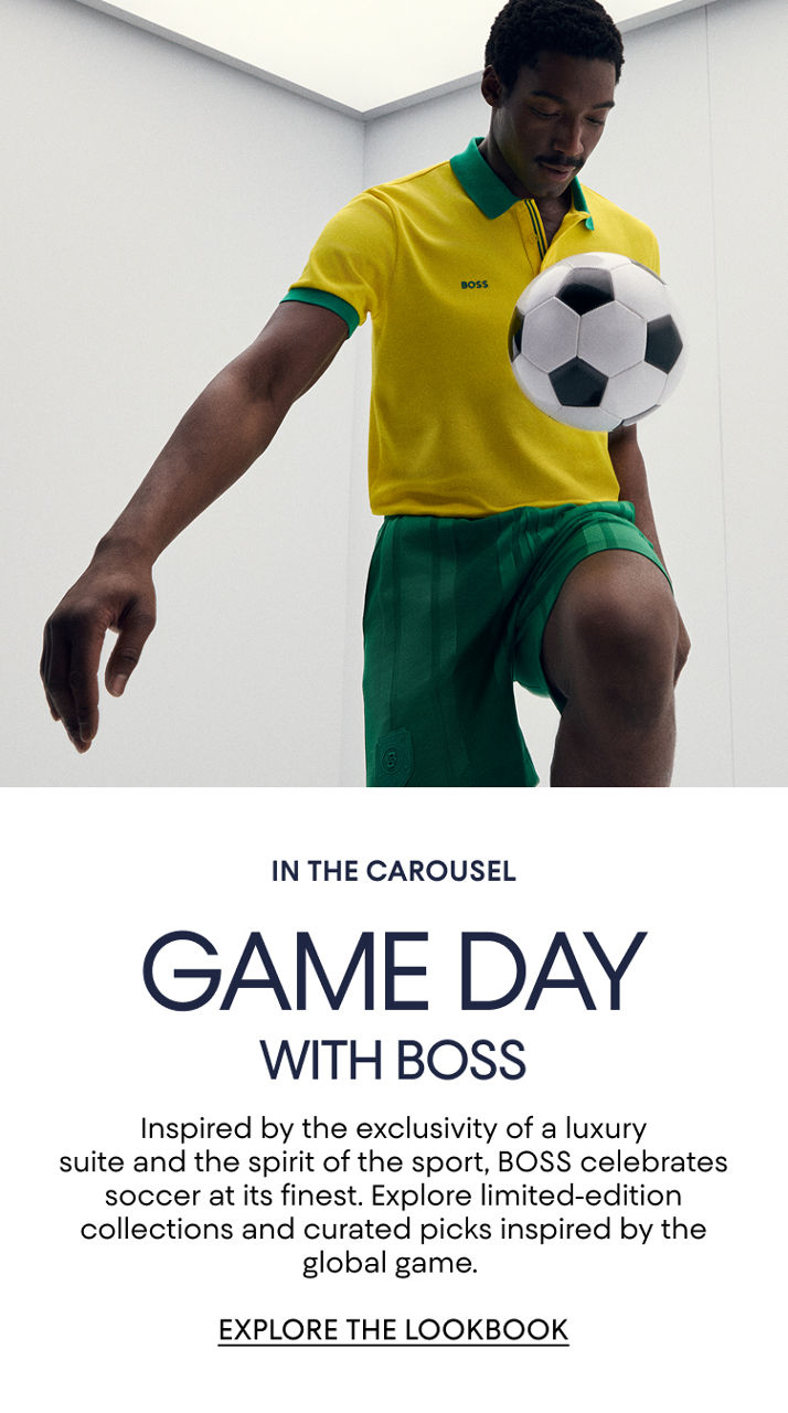 The carousel with Boss. Game Day. Our pop up channels the electricity of a packed stadium with limited edition collections & finds.