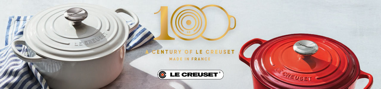 Le Creuset. A century of Le Creuset. Made in France.